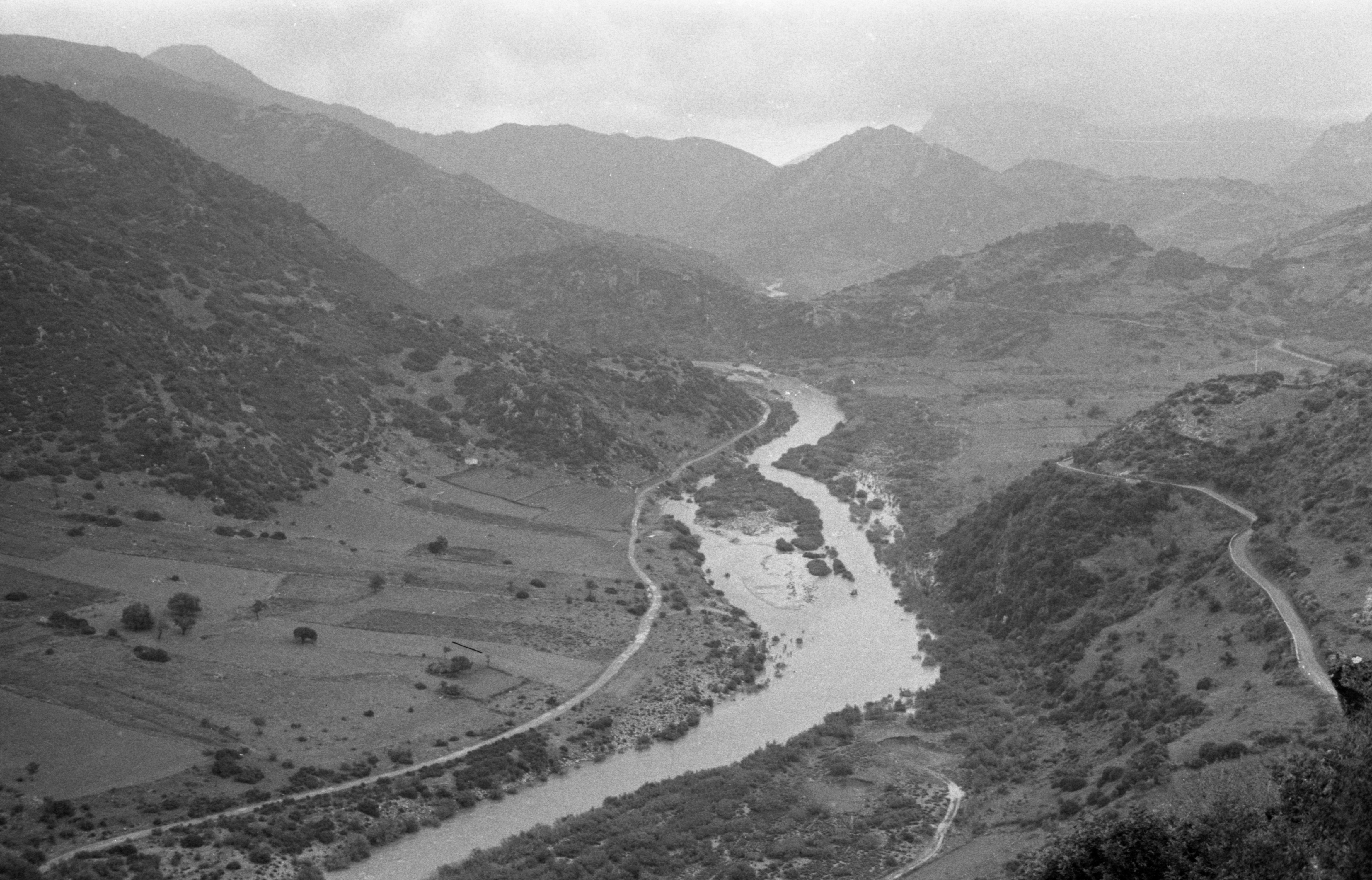 Il Flumendosa in piena ad Armungia nell’autunno del 1970